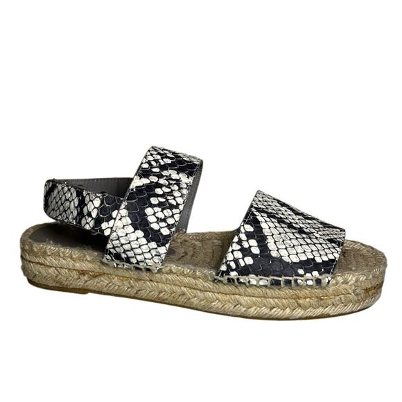 Vince - “Emilia” Espadrille Strappy Sandals in Python - Size 7, Black, Tan, Grey - Picture 6 of 15